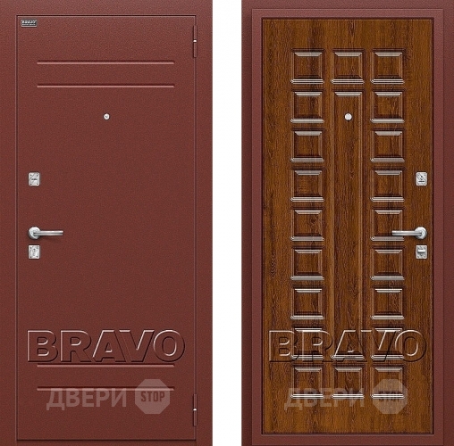 Входная металлическая Дверь Bravo Оптим Нова Французский Дуб в Электростали