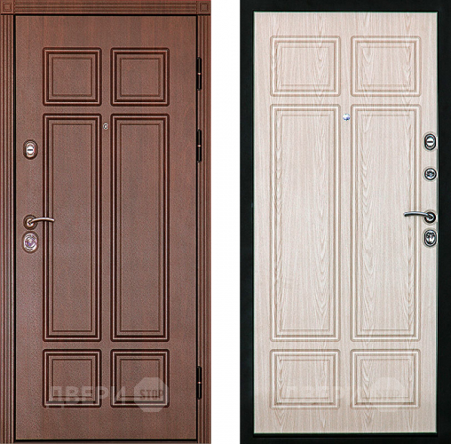 Входная металлическая Дверь (Дверной Континент) Консул Беленый дуб в Электростали