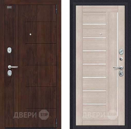 Входная металлическая Дверь Bravo Оптим Модерн Cappuccino Veralinga в Электростали