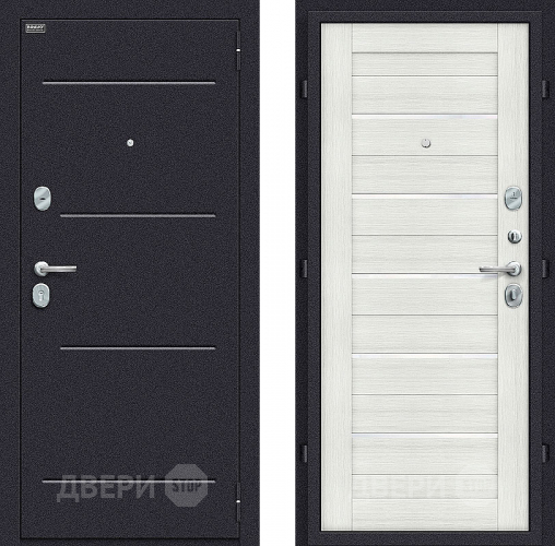 Входная металлическая Дверь Bravo Оптим Техно Bianco Veralinga в Электростали