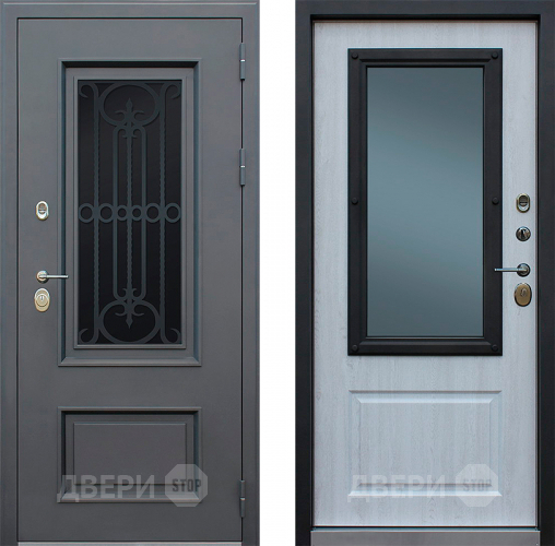 Дверь АСД Аляска с окном и лазерной резкой в Электростали