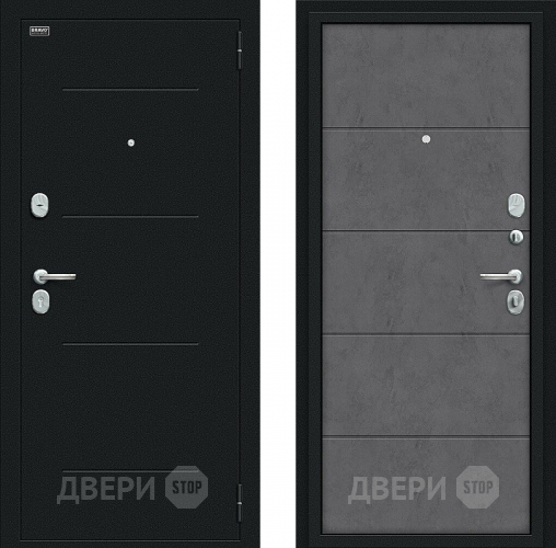 Входная металлическая Дверь Bravo Граффити-1 Букле черное/Slate Art в Электростали