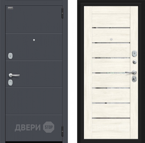 Входная металлическая Дверь Bravo Прайд Kale Graphite Pro/Nordic Oak в Электростали