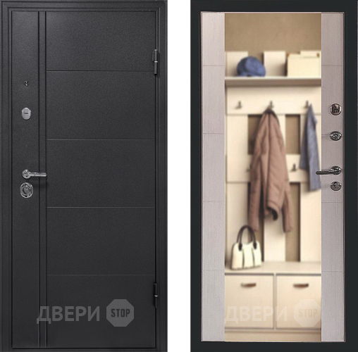 Входная металлическая Дверь Форпост Эверест Зеркало Беленый дуб в Электростали