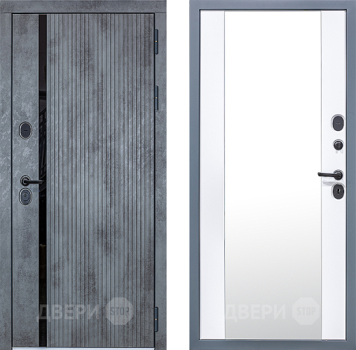 Входная металлическая Дверь Сударь МХ-46 Бетон Зеркало в Электростали