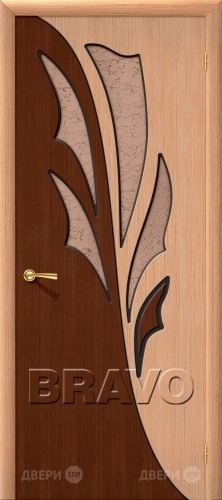 Межкомнатная дверь со стеклом Дуэт (Дуб) в Электростали