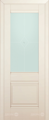 Межкомнатная дверь ProfilDoors 2U магнолия-сатинат (матовое) в Электростали