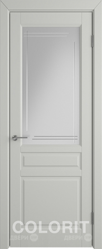 Межкомнатная дверь К2 ПО светло-серая эмаль в Электростали