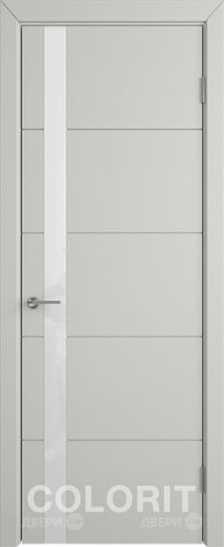 Межкомнатная дверь К4 ПО светло-серая эмаль в Электростали