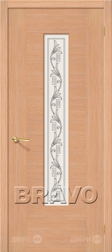 Межкомнатная дверь со стеклом Рондо (Дуб) в Электростали