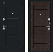 Дверь Bravo Борн Букле черное/Wenge Veralinga 860х2050 мм