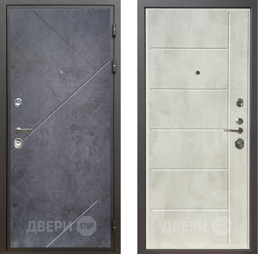 Входная металлическая Дверь Шелтер (SHELTER) Комфорт Бетон урбан индиго 11 Бетон крем в Электростали