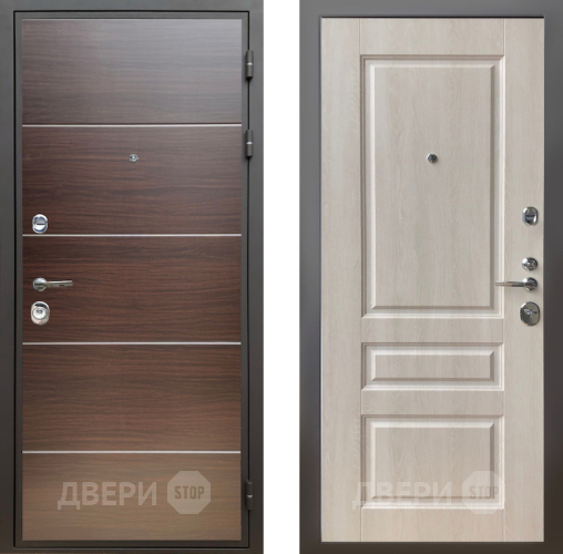 Входная металлическая Дверь Шелтер (SHELTER) Комфорт Венге структурный горизонт 3 Дуб филадельфия крем в Электростали
