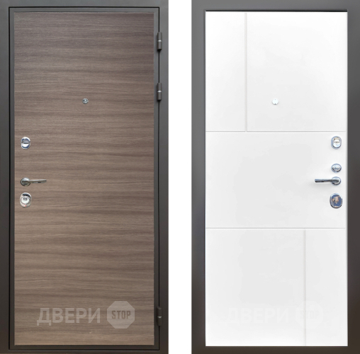 Входная металлическая Дверь Шелтер (SHELTER) Комфорт Дуб тоскано поперечный 8 Белый матовый в Электростали