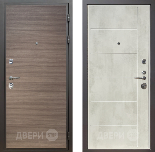 Входная металлическая Дверь Шелтер (SHELTER) Комфорт Дуб тоскано поперечный 11 Бетон крем в Электростали
