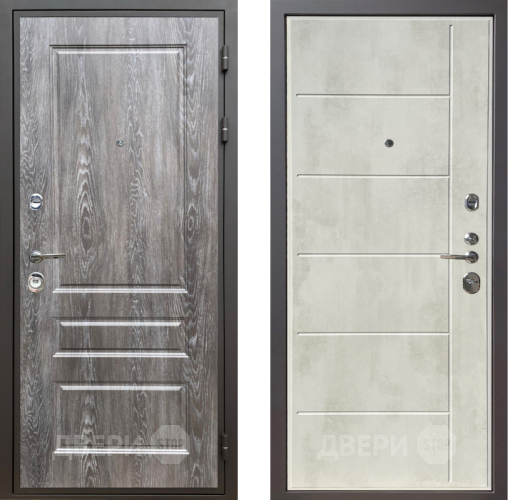 Входная металлическая Дверь Шелтер (SHELTER) Комфорт Дуб шале серебро 11 Бетон крем в Электростали