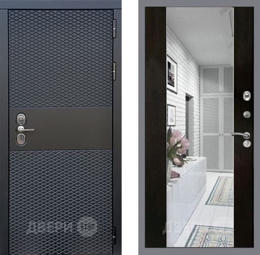 Входная металлическая Дверь Стоп БЛЭК CISA Зеркало СБ-16 Венге в Электростали