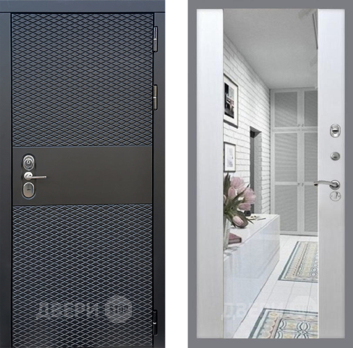 Входная металлическая Дверь Стоп БЛЭК CISA Зеркало СБ-16 Лиственница беж в Электростали