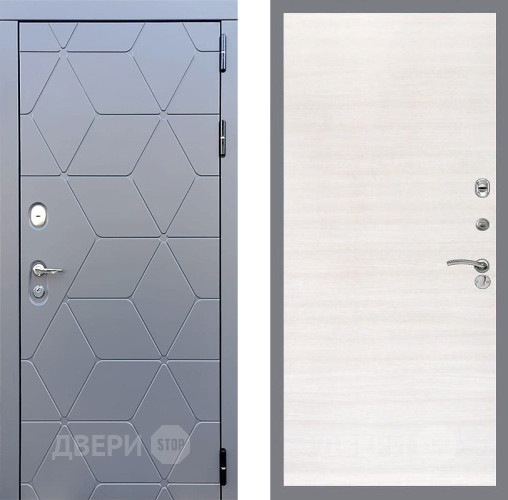 Входная металлическая Дверь Стоп КОСМО Гладкая Акация светлая в Электростали