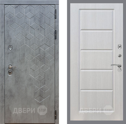 Входная металлическая Дверь Стоп БЕТОН ФЛ-39 Лиственница беж в Электростали