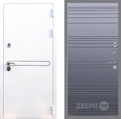 Входная металлическая Дверь Стоп Лайн Вайт Лайн Силк титан в Электростали