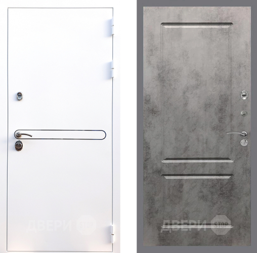 Входная металлическая Дверь Стоп Лайн Вайт ФЛ-117 Бетон темный в Электростали