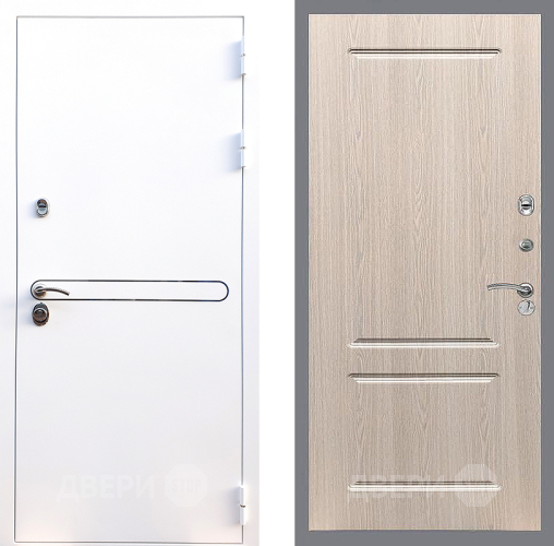 Входная металлическая Дверь Стоп Лайн Вайт ФЛ-117 Беленый дуб в Электростали