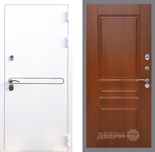 Входная металлическая Дверь Стоп Лайн Вайт ФЛ-243 Итальянский орех в Электростали