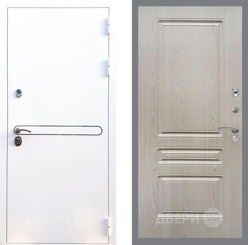 Входная металлическая Дверь Стоп Лайн Вайт ФЛ-243 Беленый дуб в Электростали