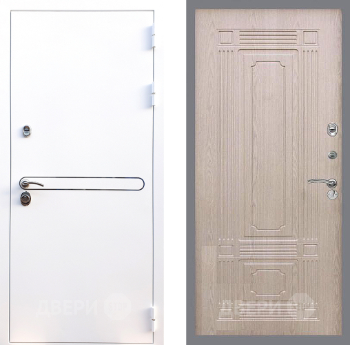 Входная металлическая Дверь Стоп Лайн Вайт ФЛ-2 Беленый дуб в Электростали
