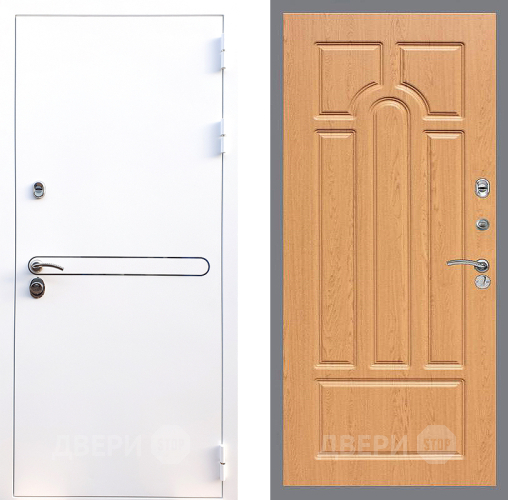 Входная металлическая Дверь Стоп Лайн Вайт ФЛ-58 Дуб в Электростали