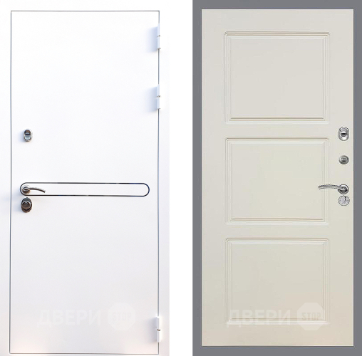 Входная металлическая Дверь Стоп Лайн Вайт ФЛ-3 Шампань в Электростали