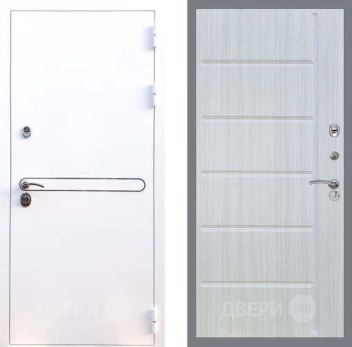Входная металлическая Дверь Стоп Лайн Вайт ФЛ-102 Сандал белый в Электростали