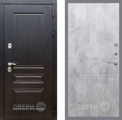 Входная металлическая Дверь Стоп МЕГАПОЛИС ФЛ-290 Бетон светлый в Электростали