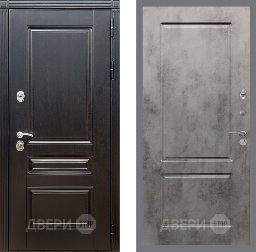 Входная металлическая Дверь Стоп МЕГАПОЛИС ФЛ-117 Бетон темный в Электростали