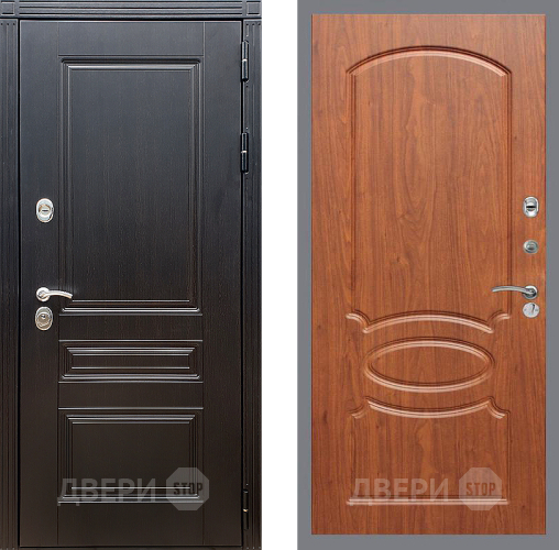 Входная металлическая Дверь Стоп МЕГАПОЛИС ФЛ-128 Береза мореная в Электростали