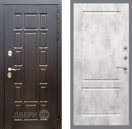 Входная металлическая Дверь Стоп НЬЮ ЙОРК ФЛ-117 Бетон светлый в Электростали