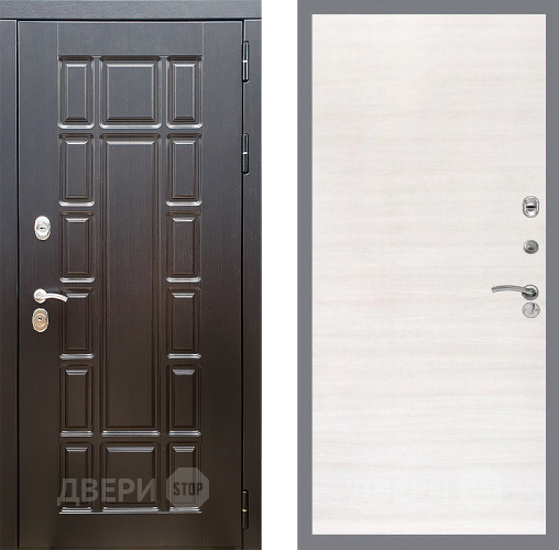 Входная металлическая Дверь Стоп НЬЮ ЙОРК Гладкая Акация светлая в Электростали