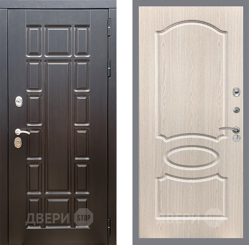 Входная металлическая Дверь Стоп НЬЮ ЙОРК ФЛ-128 Беленый дуб в Электростали