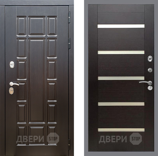Входная металлическая Дверь Стоп НЬЮ ЙОРК СБ-14 венге поперечный в Электростали