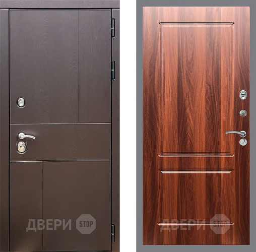 Входная металлическая Дверь Стоп УРБАН ФЛ-117 Итальянский орех в Электростали