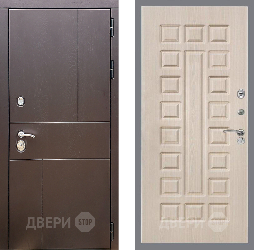 Входная металлическая Дверь Стоп УРБАН ФЛ-183 Беленый дуб в Электростали