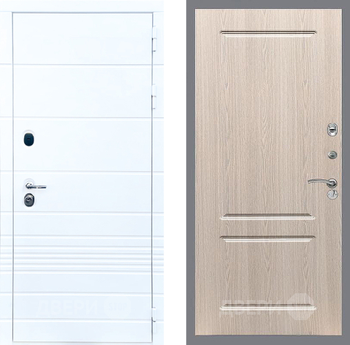 Входная металлическая Дверь Стоп ТРЕНДО ФЛ-117 Беленый дуб в Электростали