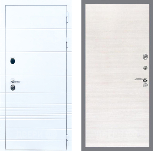 Входная металлическая Дверь Стоп ТРЕНДО Гладкая Акация светлая в Электростали