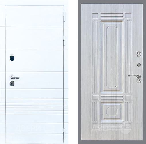 Входная металлическая Дверь Стоп ТРЕНДО ФЛ-2 Сандал белый в Электростали
