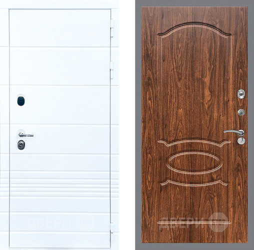 Входная металлическая Дверь Стоп ТРЕНДО ФЛ-128 орех тисненый в Электростали