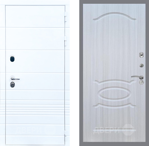 Входная металлическая Дверь Стоп ТРЕНДО ФЛ-128 Сандал белый в Электростали