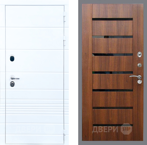 Входная металлическая Дверь Стоп ТРЕНДО СБ-14 Орех бренди в Электростали