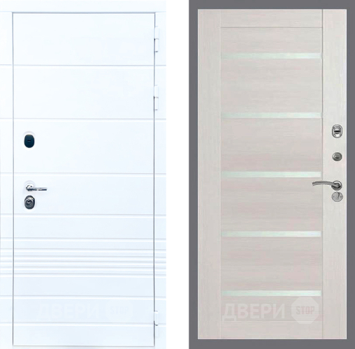 Входная металлическая Дверь Стоп ТРЕНДО СБ-14 Лиственница беж в Электростали