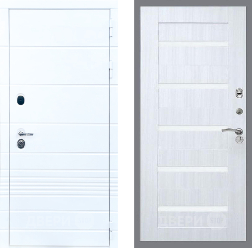 Входная металлическая Дверь Стоп ТРЕНДО СБ-14 Сандал белый в Электростали